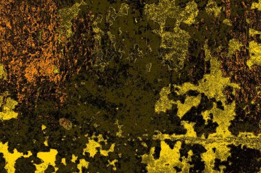 Kırmızı sarı ve siyah renkli kirli duvar, desenli arka plan.