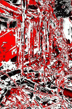 Kırmızı ve siyah renkli grungy duvar, desenli arka plan