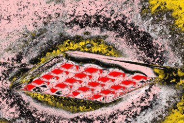 Soyut sanat duvar resmi. Modern, çağdaş sanat geçmişi