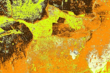 Kırmızı sarı ve siyah renkli kirli duvar, desenli arka plan.