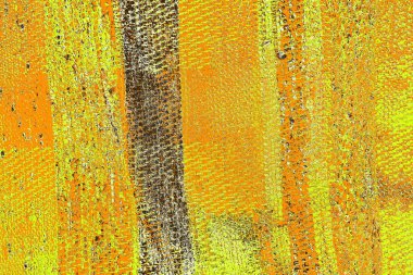 Kırmızı sarı ve siyah renkli kirli duvar, desenli arka plan.