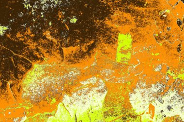 Kırmızı sarı ve siyah renkli kirli duvar, desenli arka plan.