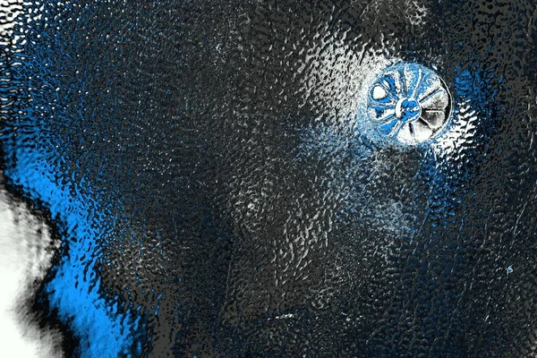 Soyut Mavi Siyah Doku Grunge Arkaplan Boşluk Duvar Kağıdını Kopyala — Stok fotoğraf