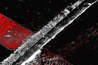 Soyut grunge arkaplanı. Monokrom dokusu. Siyah ve kırmızı desenli arka plan