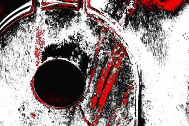 Soyut grunge arkaplanı. Monokrom dokusu. Siyah ve kırmızı desenli arka plan