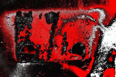 Soyut grunge arkaplanı. Monokrom dokusu. Siyah ve kırmızı desenli arka plan