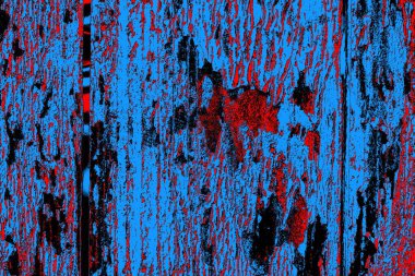 Soyut kırmızı ve mavi renkli pejmürde bir doku. Grunge arkaplanı, metin veya reklam için boşluk resmini kopyala