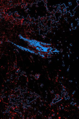 Karanlık tonlarda soyut, pejmürde bir doku. Grunge arkaplanı, metin veya reklam için boşluk resmini kopyala