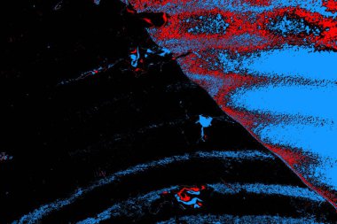 Soyut kırmızı ve mavi renkli pejmürde bir doku. Grunge arkaplanı, metin veya reklam için boşluk resmini kopyala