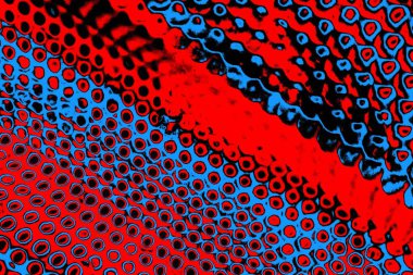 Soyut kırmızı ve mavi renkli pejmürde bir doku. Grunge arkaplanı, metin veya reklam için boşluk resmini kopyala