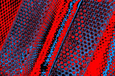 Soyut kırmızı ve mavi renkli pejmürde bir doku. Grunge arkaplanı, metin veya reklam için boşluk resmini kopyala