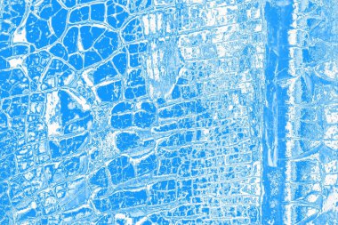 Soyut mavi donmuş su dokusu, grunge arkaplanı, uzay duvar kağıdını kopyala