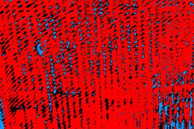 Soyut kırmızı ve mavi renkli pejmürde bir doku. Grunge arkaplanı, metin veya reklam için boşluk resmini kopyala