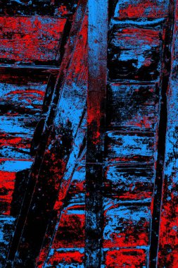 Soyut kırmızı ve mavi renkli pejmürde bir doku. Grunge arkaplanı, metin veya reklam için boşluk resmini kopyala