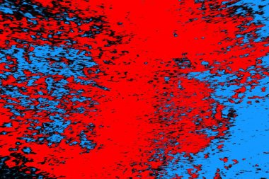 Soyut kırmızı ve mavi renkli pejmürde bir doku. Grunge arkaplanı, metin veya reklam için boşluk resmini kopyala