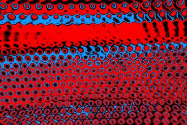 Soyut kırmızı ve mavi renkli pejmürde bir doku. Grunge arkaplanı, metin veya reklam için boşluk resmini kopyala