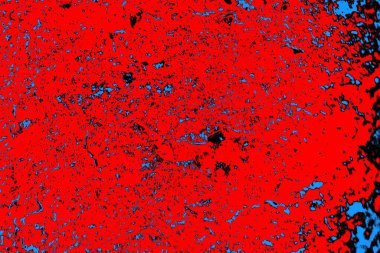 Soyut kırmızı ve mavi renkli pejmürde bir doku. Grunge arkaplanı, metin veya reklam için boşluk resmini kopyala