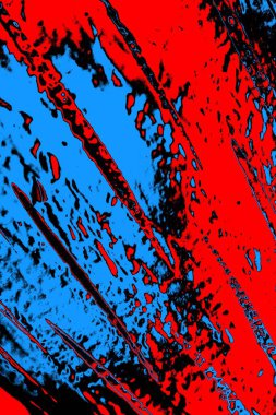 Kırmızı ve mavi renkli, soyut, esmer, pejmürde bir doku. Grunge arkaplanı, metin veya reklam için boşluk resmini kopyala