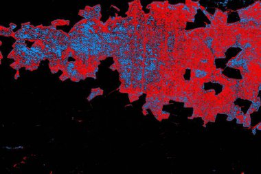 Karanlık tonlarda soyut, pejmürde bir doku. Grunge arkaplanı, metin veya reklam için boşluk resmini kopyala