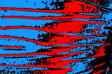 Kırmızı ve mavi renkli, soyut, esmer, pejmürde bir doku. Grunge arkaplanı, metin veya reklam için boşluk resmini kopyala