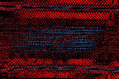 Kırmızı ve mavi renkli, soyut, esmer, pejmürde bir doku. Grunge arkaplanı, metin veya reklam için boşluk resmini kopyala