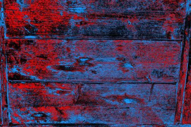 Soyut kırmızı ve mavi renkli pejmürde bir doku. Grunge arkaplanı, metin veya reklam için boşluk resmini kopyala