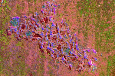 Yaratıcı ve tasarım sanatı, eski duvar dokusu. Duvar kağıdı için soyut renkli doku arkaplanı. 