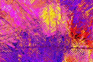 Kırışık kırmızı polietilen film dokusu