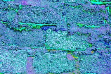 Arka plandaki eski tuğla duvar