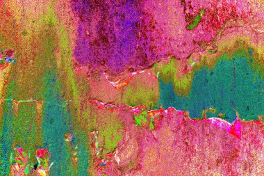 Dökülen boya paslı metal dokusu