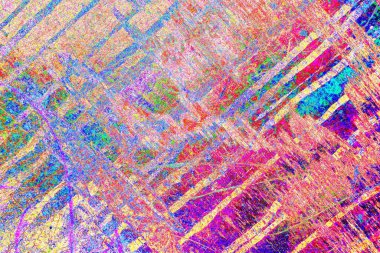 Çizik ve çatlaklarla metal doku