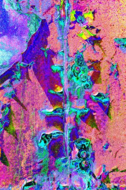 Dökülen boya paslı metal dokusu