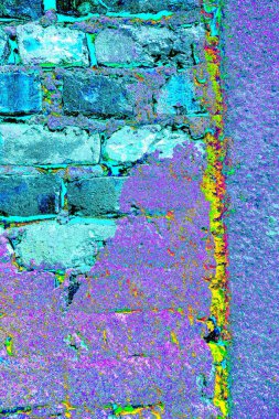 Eski model tuğla duvarın arka planı