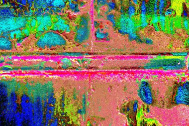 Dökülen boya paslı metal dokusu