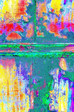 Dökülen boya paslı metal dokusu