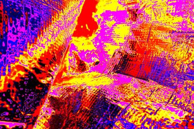 Kırışık kırmızı polietilen film dokusu