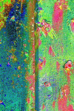 Dökülen boya paslı metal dokusu