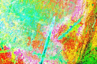 Mavi renklerin soyut suluboya paleti, karışık renk, arkaplan, vektör illüstrasyonu, bir renk karışımı