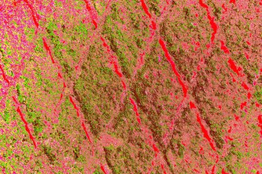 Çizik ve çatlaklarla metal doku