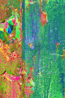 Dökülen boya paslı metal dokusu