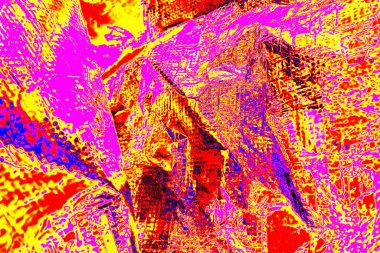 Kırışık kırmızı polietilen film dokusu