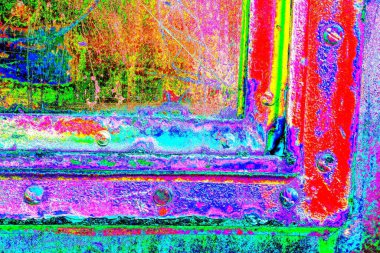 Çizik ve çatlaklarla metal doku