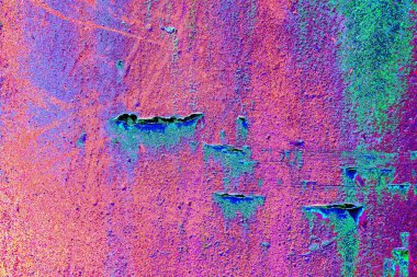 Dökülen boya paslı metal dokusu