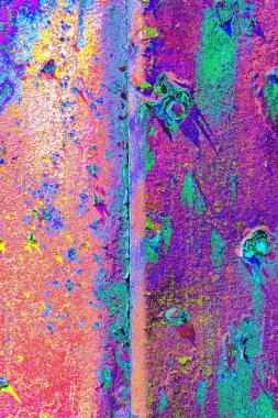 Dökülen boya paslı metal dokusu