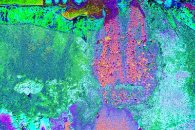 Dökülen boya paslı metal dokusu