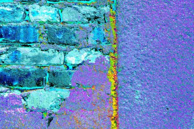 Eski model tuğla duvarın arka planı