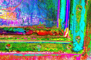 Çizik ve çatlaklarla metal doku