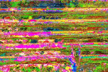 Çizik ve çatlaklarla metal doku