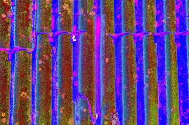 Oluklu eski çatı dokusu