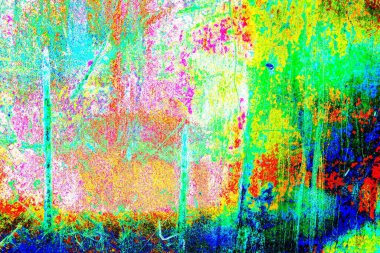 Mavi renklerin soyut suluboya paleti, karışık renk, arkaplan, vektör illüstrasyonu, bir renk karışımı